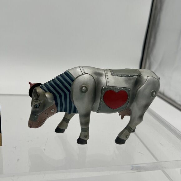2002 Cow Parade Wizard of Oz Tin Man Cow No. 7242 w/ Box - Picture 3 of 14